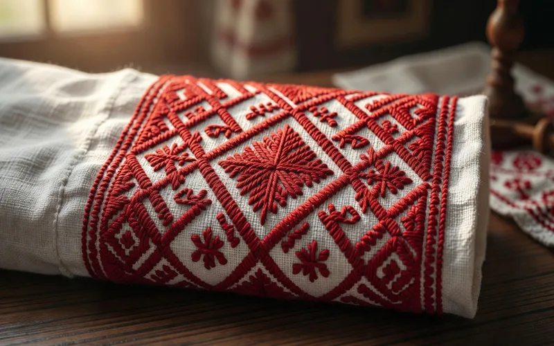 Femme russe en tenue traditionnelle de fete - heritage culturel russe