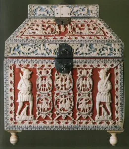 Sculpture d'ivoire de l'ecole russe Kholmogorskaya, dentelle d'os