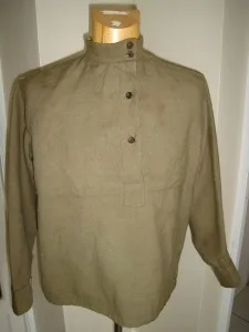 Gymnasterka originale d'ete modele 1912 de l'armee imperiale russe, vue exterieure et interieure